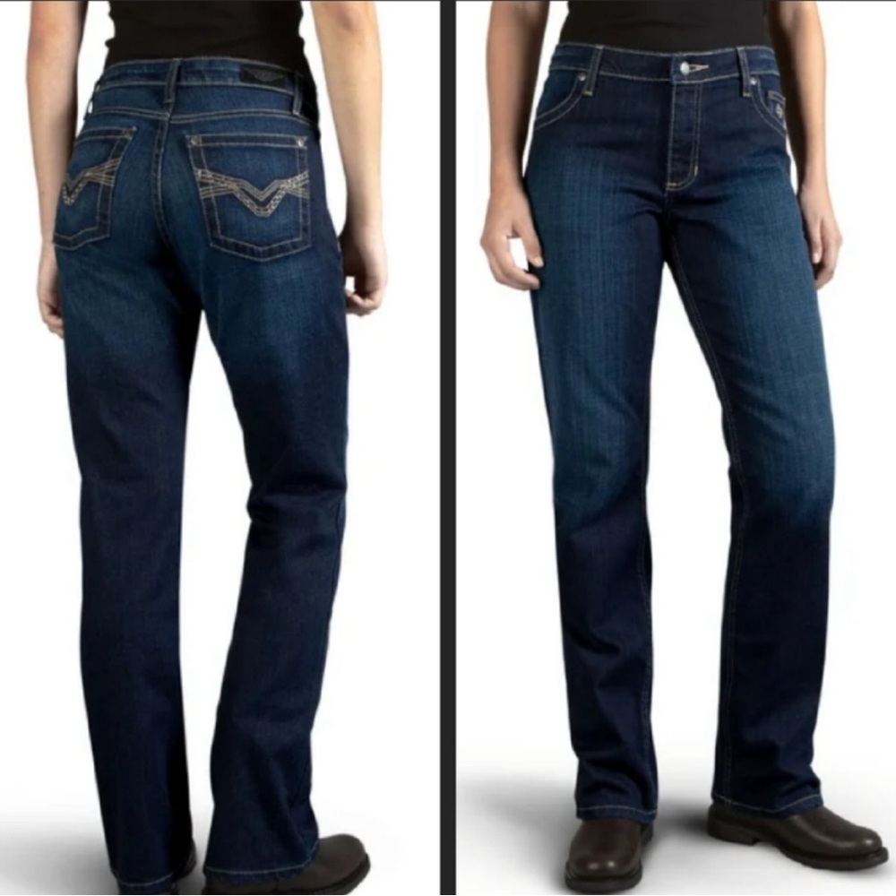 HARLEY DAVIDSON Embellished Pocket Mid-Rise Bootcut Jeans Sz 2R NWT